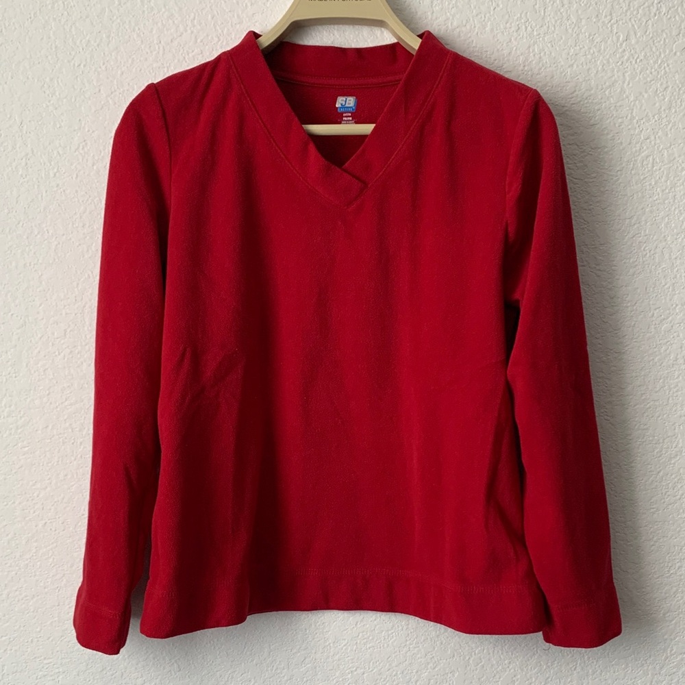 Elegant Red V-Neck Sweater
